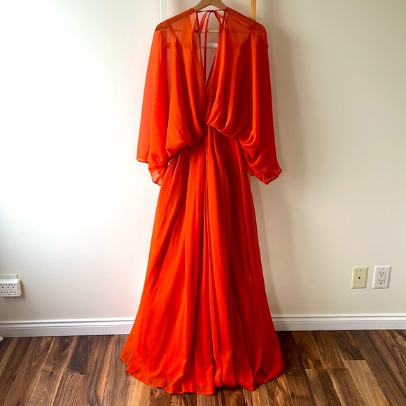 Orange ASOS maxi dress, perfect for summer wedding! - Picture 2 of 2
